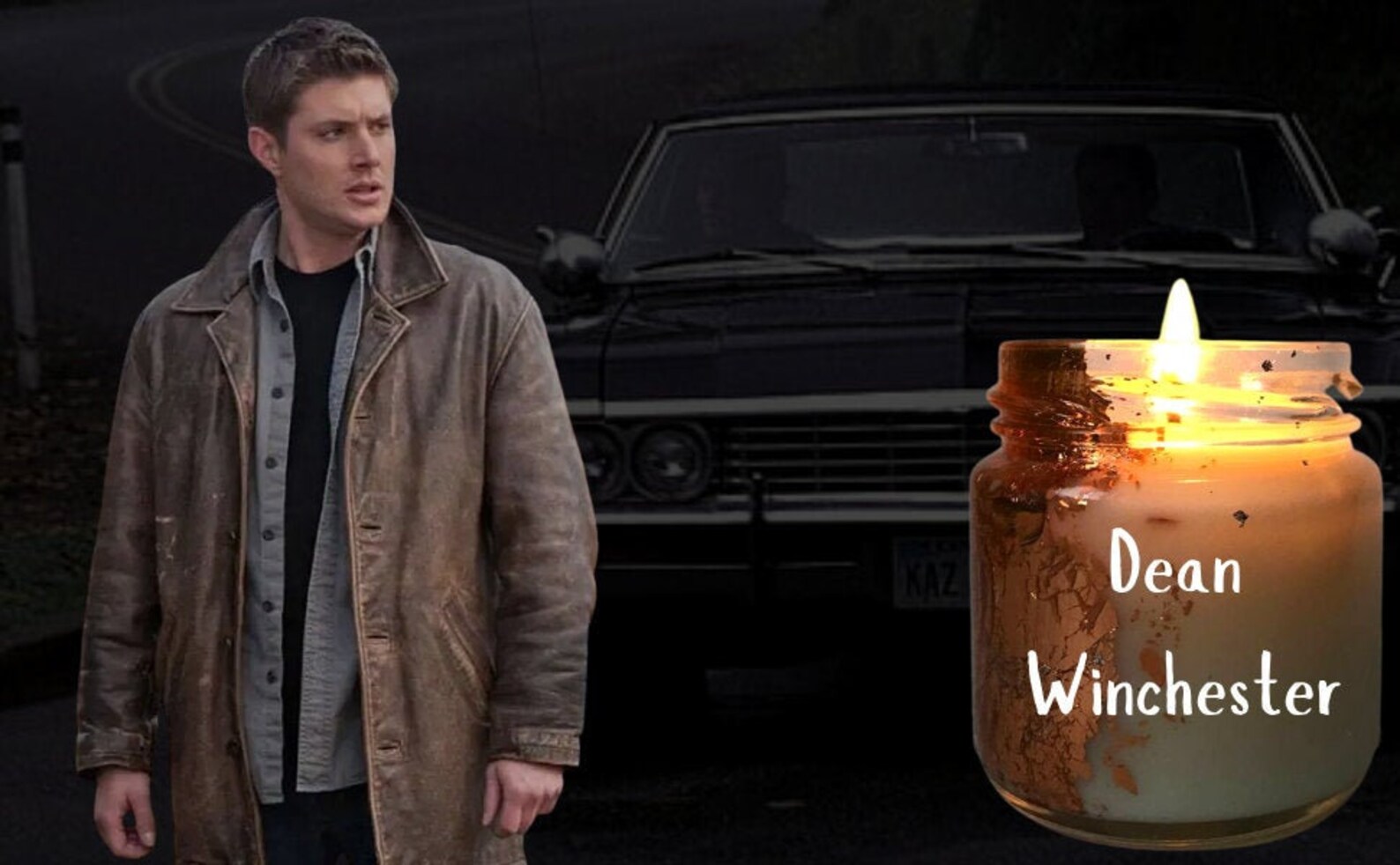 DEAN WINCHESTER soy wax candle with the smell of leather Etsy