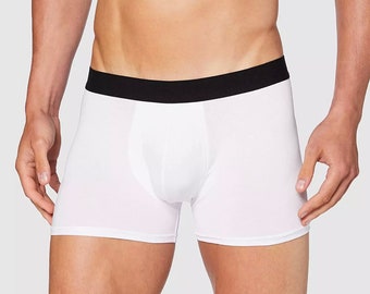 Men’s sublimation boxers sold blank white for sublimation.