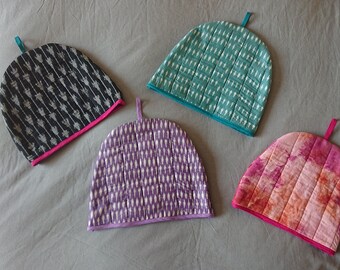 Ikat and Tie-dye Tea Cosy | 4 designs | Colourful tea cozy |  Insulated  | 30 x 28 cm | Tea lover | Indian textiles | Sustainable