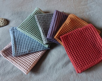 Waffle Washcloths | 7 colours | 30 x 30 cm | 100% cotton | Pick and mix | Flannel | Face cloth | Advent calendar | Stocking filler |