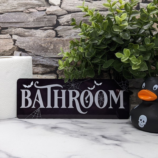 Spooky Room Signs - Gothic Home Decor - Goth Bathroom Sign