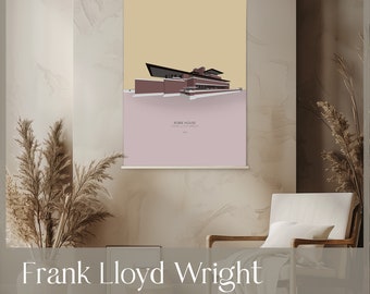 フランク・ロイド・ライト ロビー邸の設計図 – シカゴの歴史的建造物