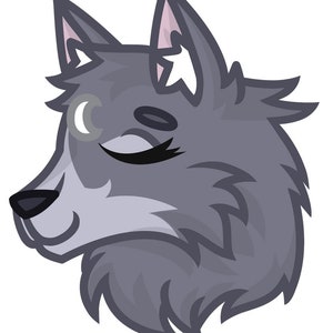 Handmade Vinyl Wolf Stickers