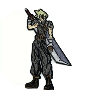 Final Fantasy VII FF7 Remake Hochwertiger Cloud Strife Aufnäher zum Aufbügeln / Aufnähen