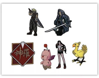 Final Fantasy VII FF7 Remake High Quality 6 Pack Shinra Cloud Tifa Patch Iron On /Sew On