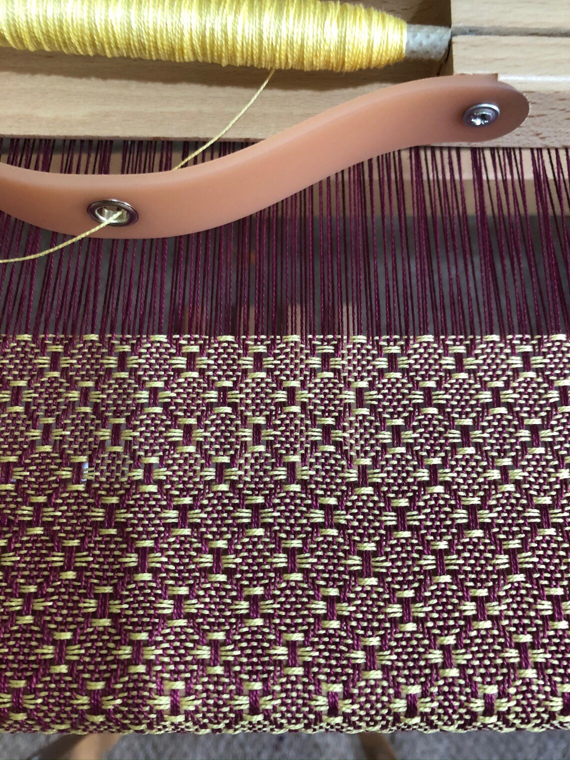 Stunning hand woven table runner in cotton with overshot Etsy