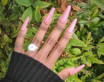 Salmon Pink Press on Nails