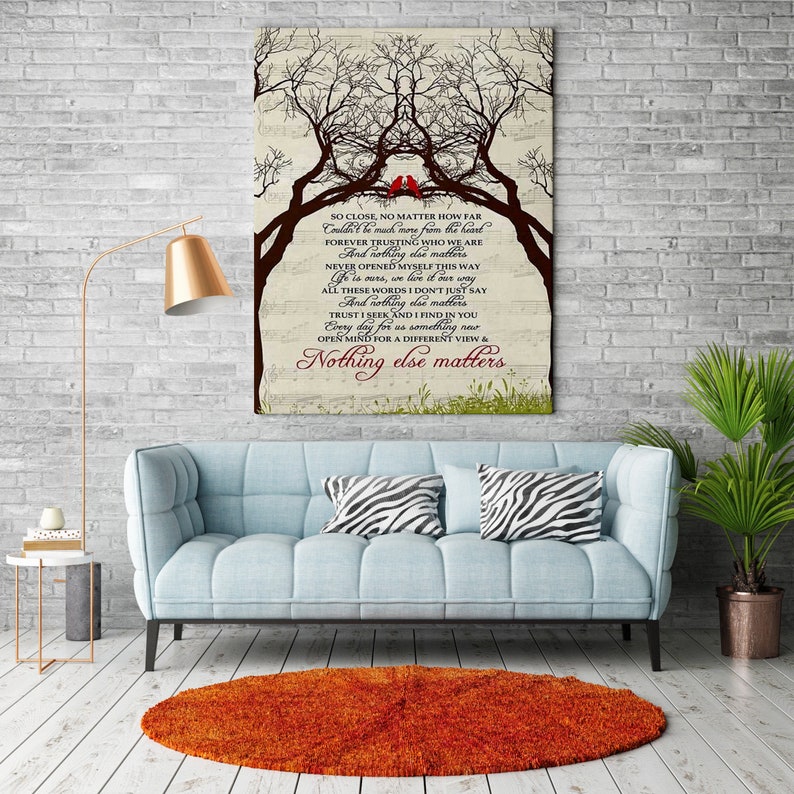 Metallica Nothing Else Matters Lyrics Poster Metallica | Etsy