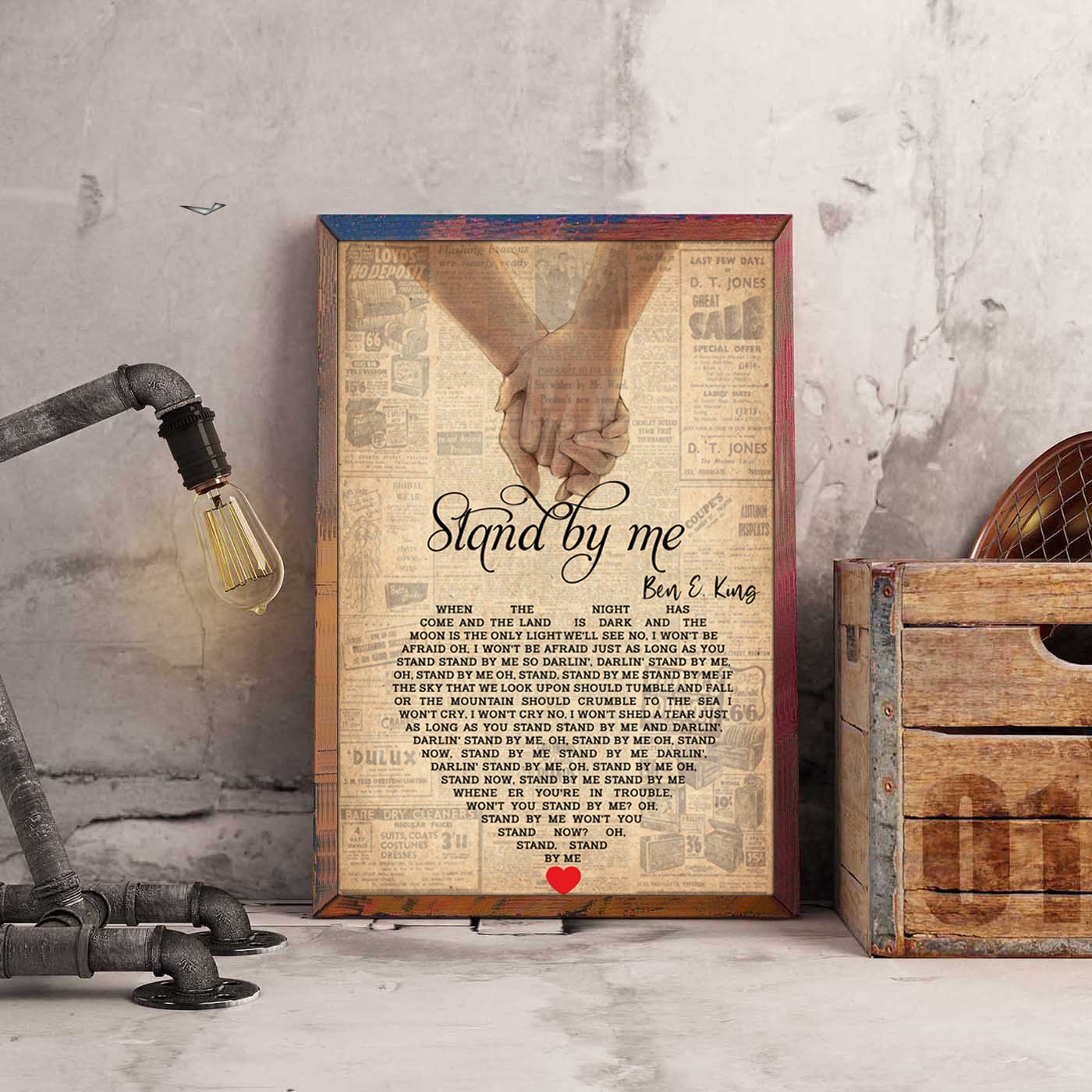 Stand By Me Lyrics Poster Ben E King Music Poster Song Etsy Stand By Me Lyrics Poster Ben E King Music Poster Song Etsy