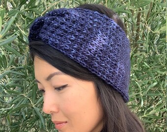 Gala Twist headband and ear warmer - LUX merino wool - ready to ship