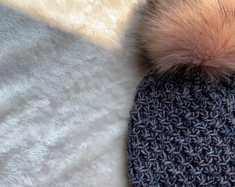 Reflections Beanie - LUX lightweight merino wool beanie, knit beanie, chunky beanie, cozy beanie - Ready to Ship