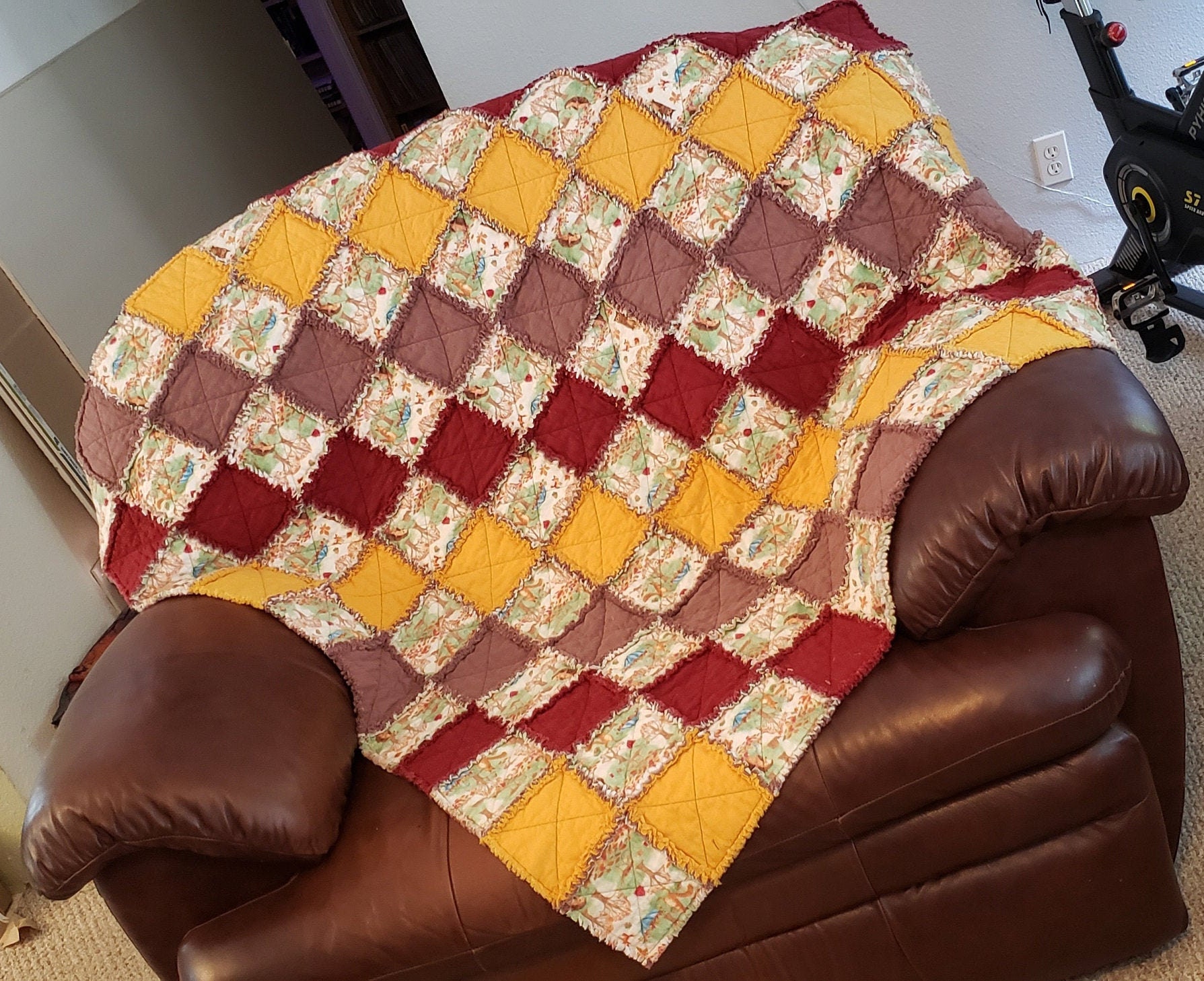 Lap Rag Quilt Working in the Woodlands Rag Lap Quilt - Etsy