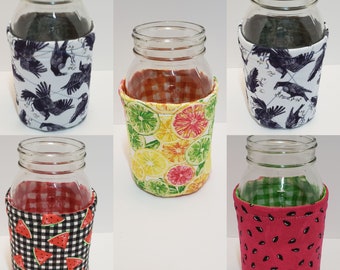 Quart Mason Jar Coozies - The Raven, Watermelon 2 ways, Citrus