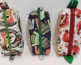 Small Zippered Box Bags