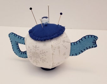 Winter Wonderland Tea Pot Pin Cushion