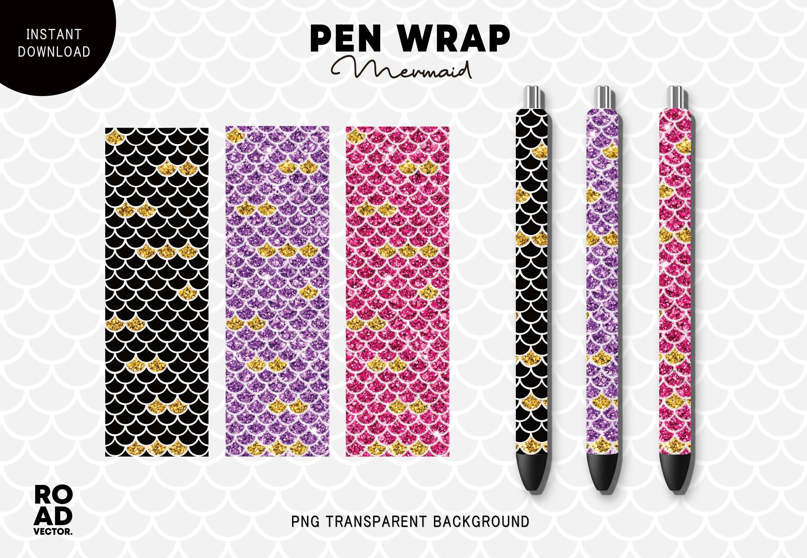 Glitzer Meerjungfrau Stift wickeln Png Diamant Meerjungfrau | Etsy