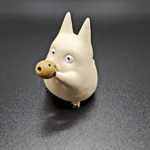 Mini Totoro with Flute Statuette - Forest Spirit