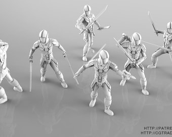 Ancient Dark Combat Troopers x6