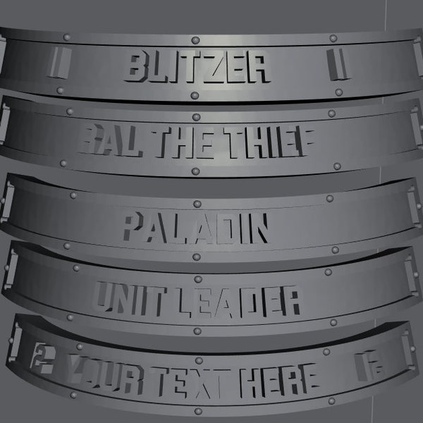 Customized Miniature Base Bumpers/Rings (Add Your Own Text!)