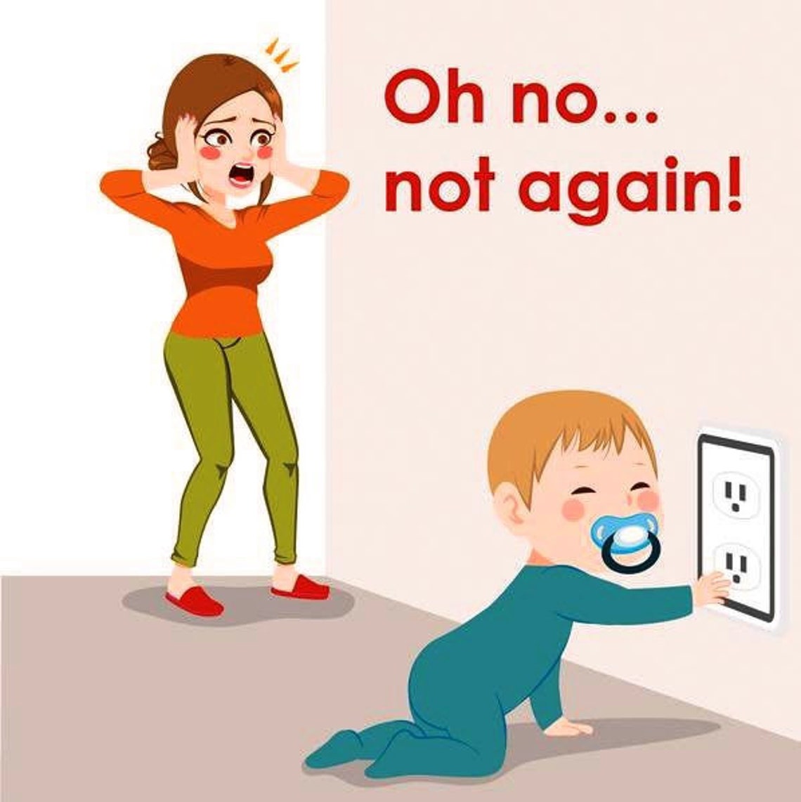 Child Be Safe Child & Pet Proof Wall Outlet Safety Cover Guard, WHITE