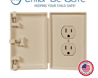 Protector de enchufe de pared a prueba de niños: a prueba de niños y mascotas - Blanco o marfil