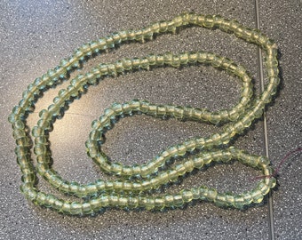 Necklace 44" of chartreuse beads