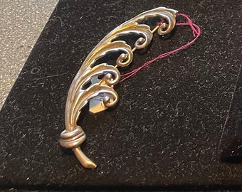 Sterling silver feather pin