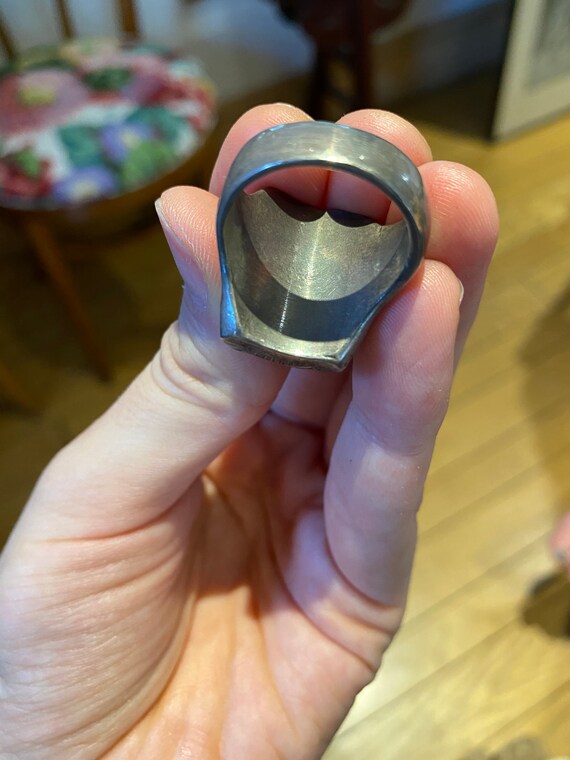 Heavy Sterling Silver Ring - image 5