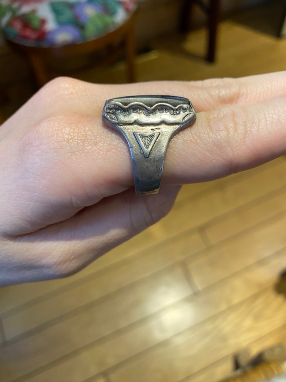 Heavy Sterling Silver Ring - image 3