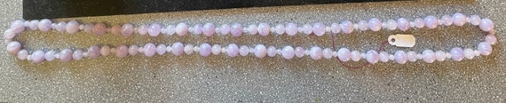 Lavender jade beaded necklace - image 1