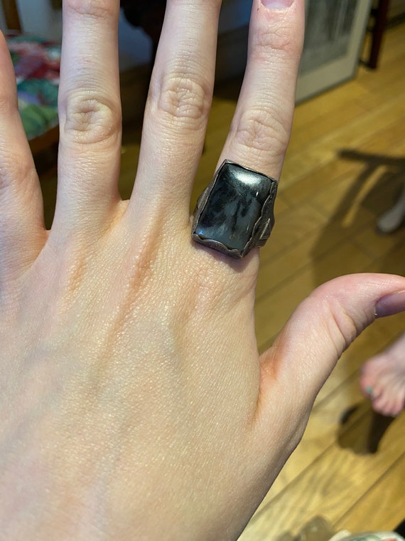 Heavy Sterling Silver Ring - image 2