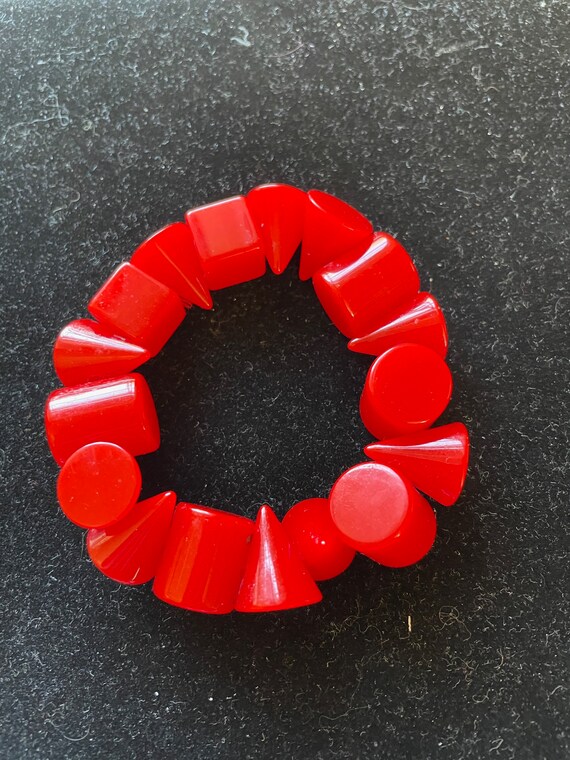 Bright red bracelet