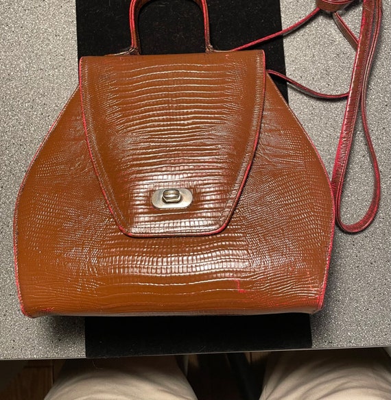 Crouch & Fitzgerald Framed Lizard Handbag