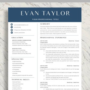 Resume Template for Word | 1 & 2 Page Professional Resume Template, Cover Letter | Instant Download |Nursing Resume Template Professional CV