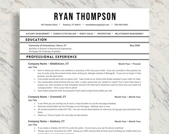 Professional Resume Template Instant Download, Modern Resume Template Pages, Resume Template Word, Creative Resume Template, CV Template