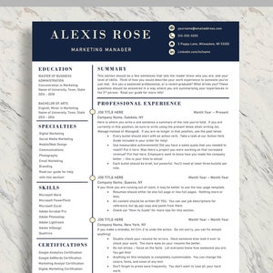 Resume Template for Word | 1 & 2 Page Professional Resume Template, Cover Letter | Instant Download |Nursing Resume Template Professional CV