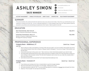 Professional Resume Template Instant Download, Modern Resume Template Pages, Resume Template Word, Creative Resume Template, CV Template