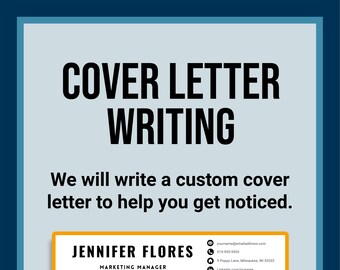 Cover Letter Writing Service, Premium Design Service, Professional Cover Letter Editing, Modern Resume Template, Custom Service, Word, Value