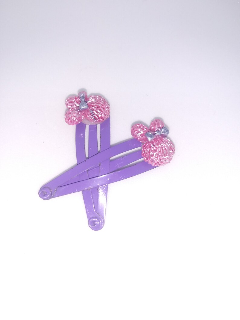 Kawaii Fairy Kei Decora Hair clips set Bunny ears w/Bow Resin Etsy