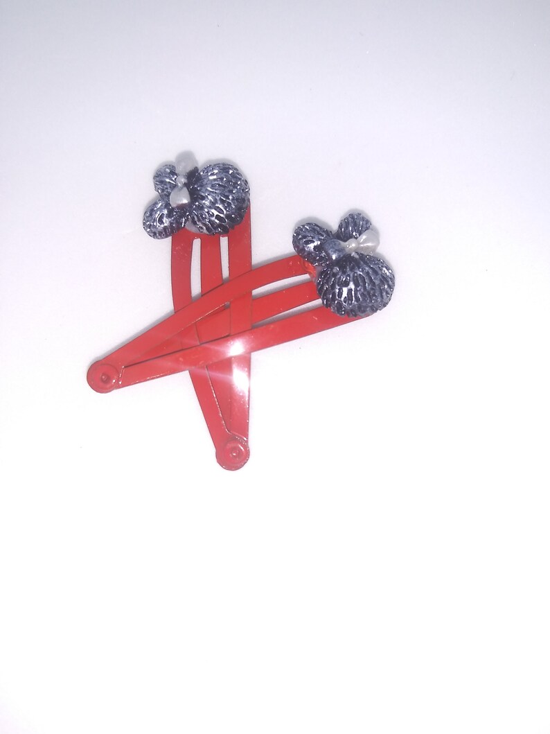 Kawaii Fairy Kei Decora Hair Clips Set Bunny Ears W/bow Resin Etsy