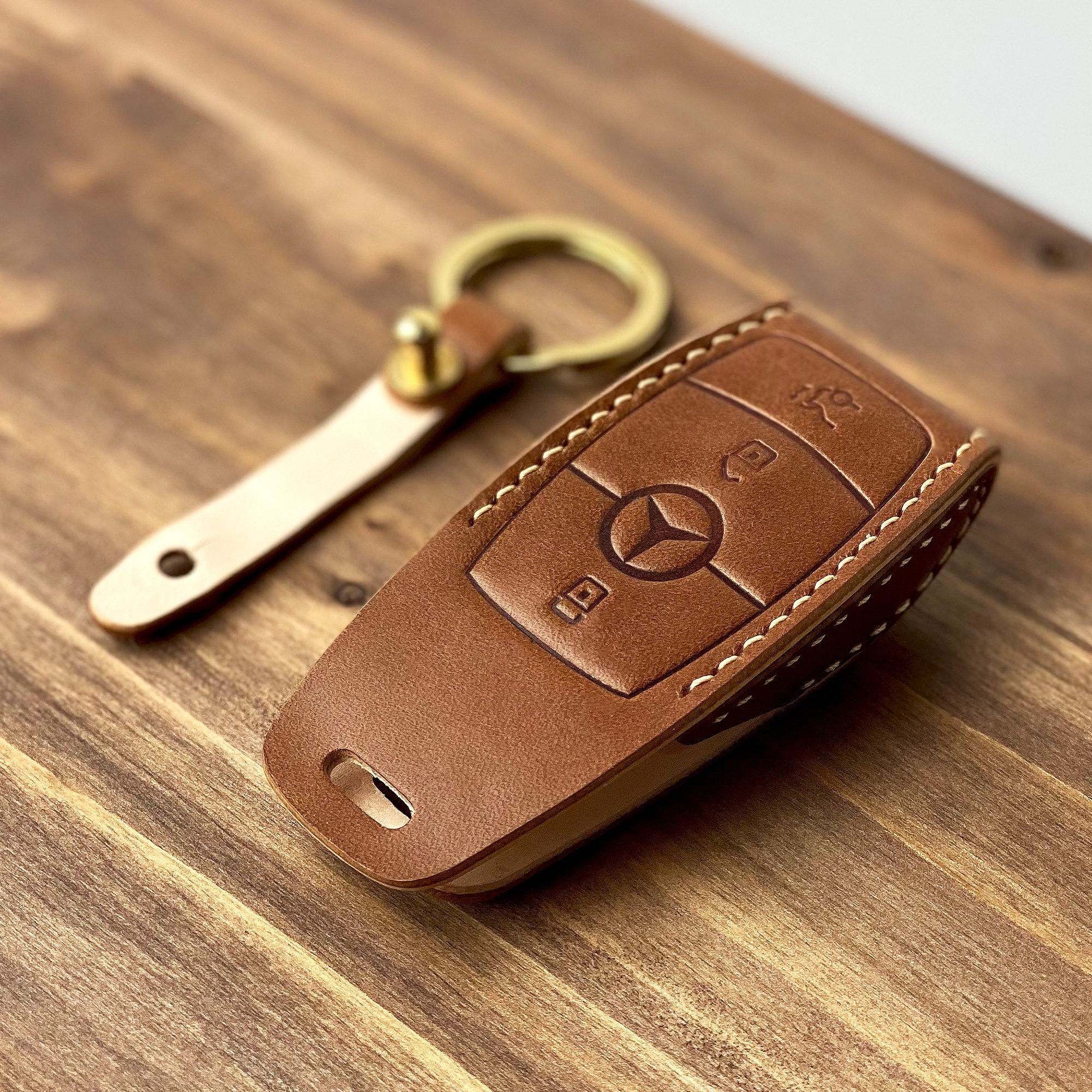 Leather Key Fob Cover for Mercedes Benz E Class S Class Etsy