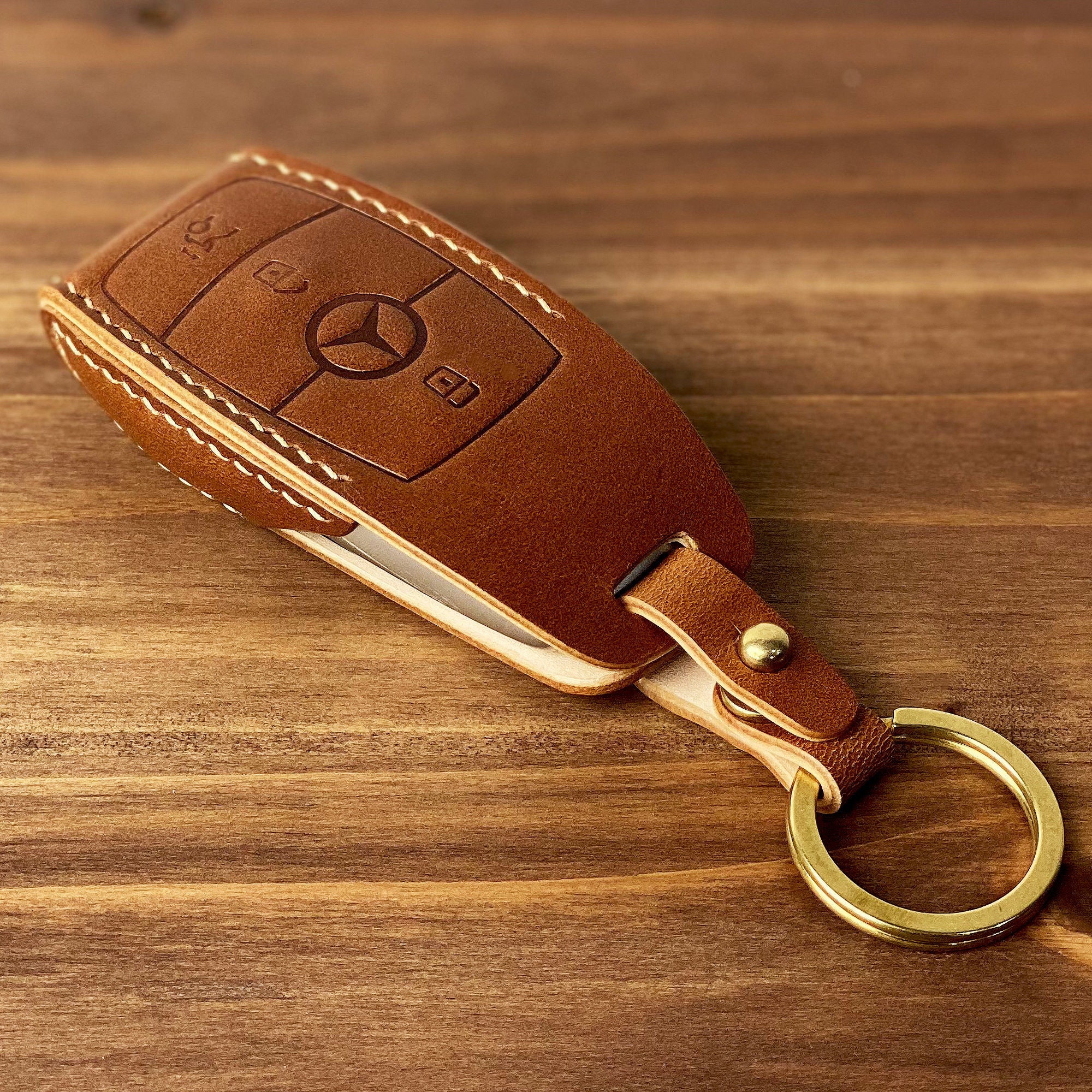 Leather Key Fob Cover for Mercedes Benz E Class S Class | Etsy