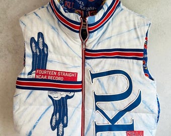Puffer Vest, Custom Game Day, Pro, College, Football, High School, Team, Apparel, Upcycled, Reworked, 1 of 1, Hockey, Basketball