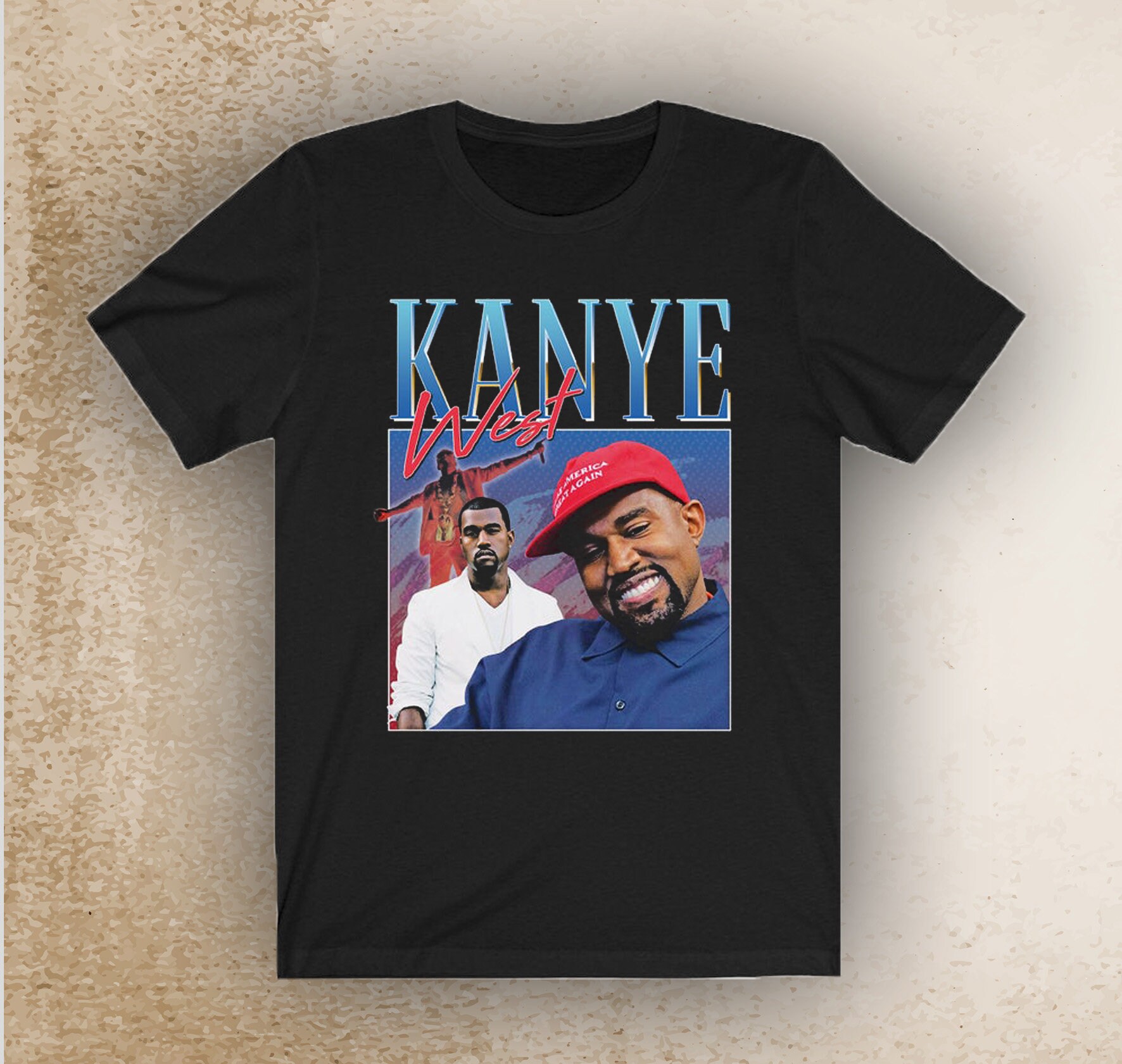 Kanye West Vintage 90s Homage Throwback Rapper Retro T Shirt | Etsy