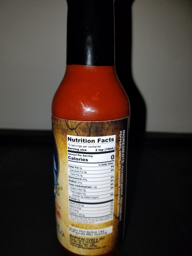 All Natural Sodium Free Hot Sauce Etsy