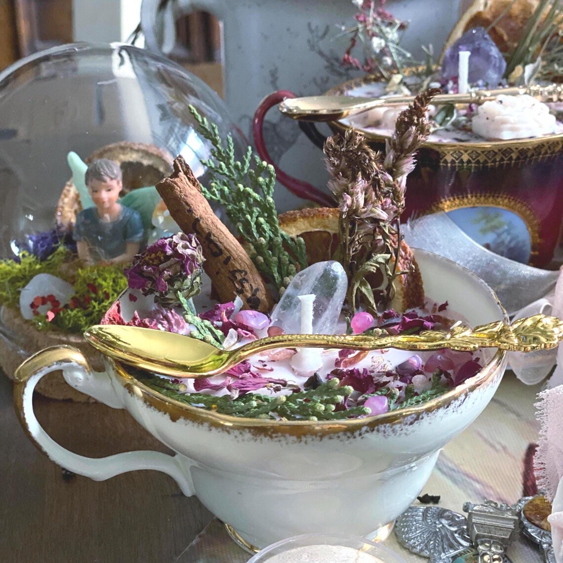 Beverage Ritual Renaissance Gold Plated Teacup Spoons: Renaissance Tea Rituals, Vintage Decor ...