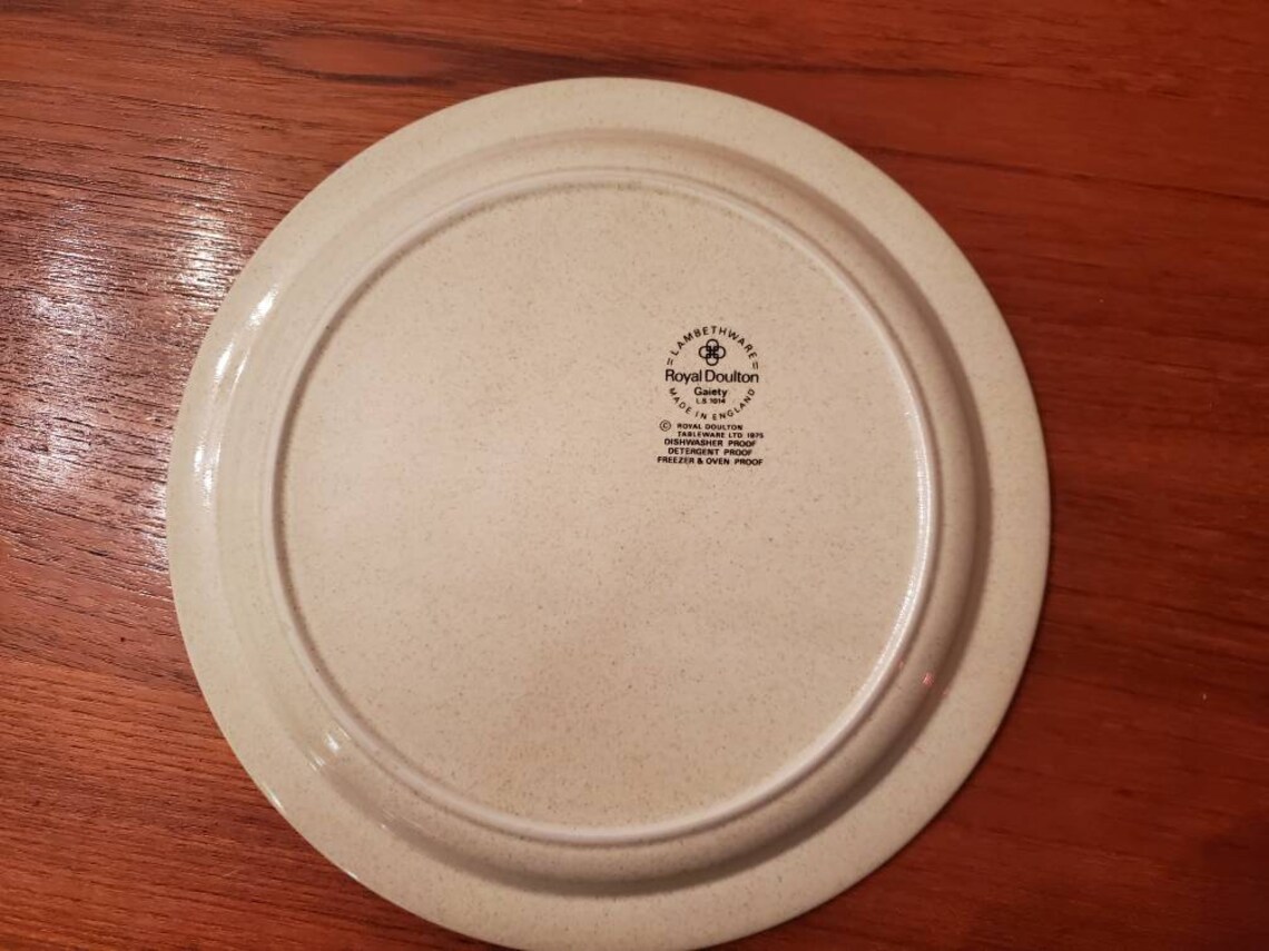 Royal Doulton Lambethware Gaiety Dinner Plate Etsy