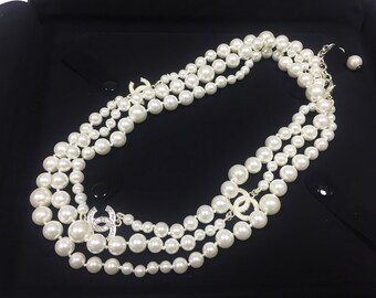 Chanel necklace etsy Clearance