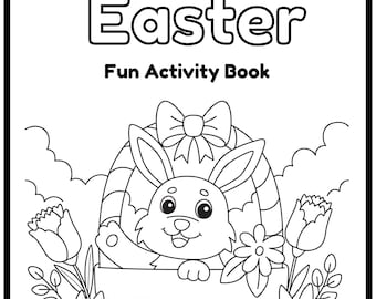 Easter Activity Set I Bingo Coloring I Printable PDF I Instant Download I Kids Scavenger Egg Hunt Bunny Fun Games