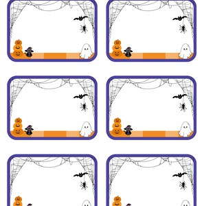Halloween Children's Name Tag [instant Download] 8x11 Nametag Placemat ...